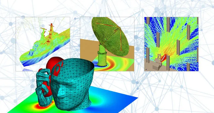 Electromagnetic field simulations around devices and antennas
