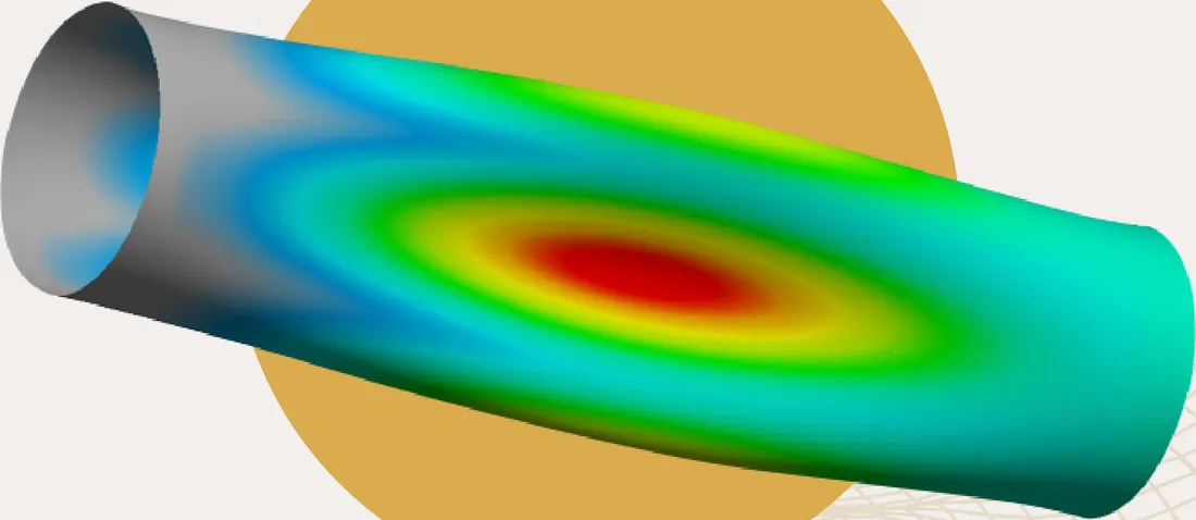 Buckling mode of a cylindrical tube