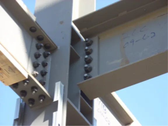 Bolted beam-to-column steel connection